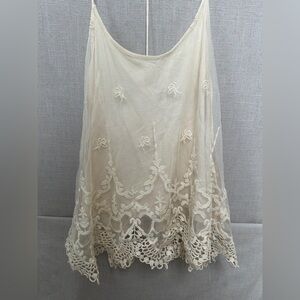 Cream Lace overlay Top